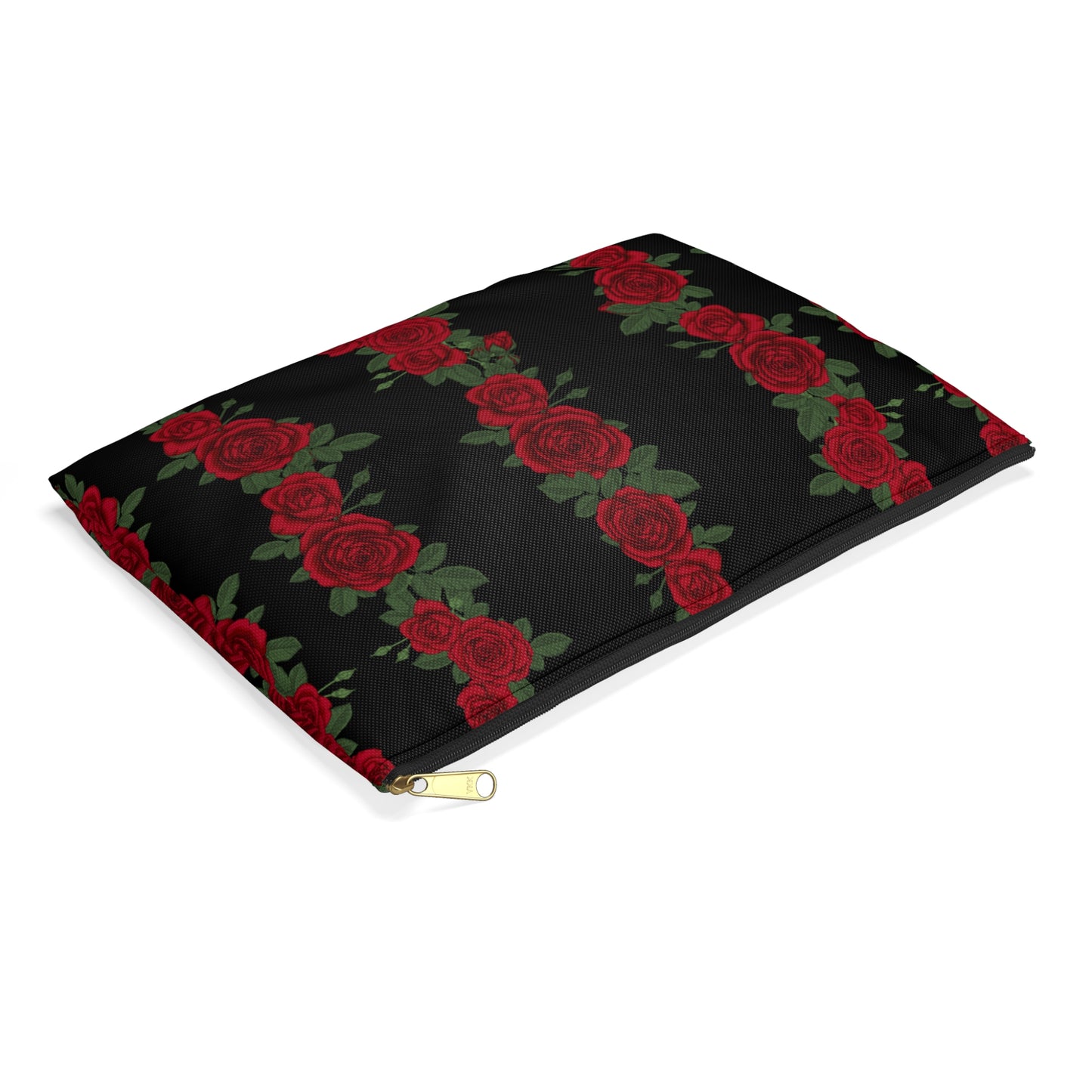 Elegant Rose Striped Accessory Pouch - Perfect for Gifts or Daily Use